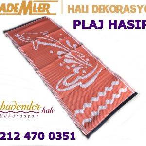 Turuncu 60x150cm plaj hasırı Plaj Hasırı Toptan Ucuz Turuncu Plaj hasırı Deniz hasırı Kumsal hasırı Plastik hasır deniz için 60x150 ebat plaj hasırı Turuncu